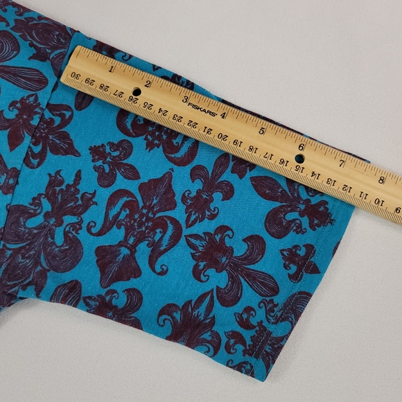 NOT FOR SALE Lularoe Irma Hi Low Tunic Top Fleur-De-Lis Sz XL - Picture 9 of 11